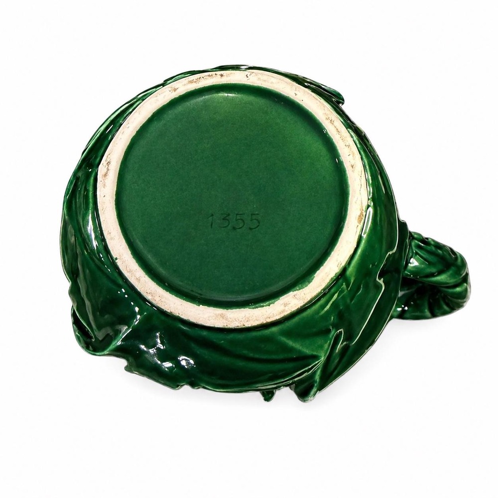 VTG Lefton Holly Berry Creamer Christmas Green Ceramic Japan EUC #4369 - Picture 8 of 10